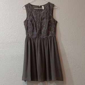 Xhilaration Charcoal Sleeveless Mini Dress Ladies Dress Size M